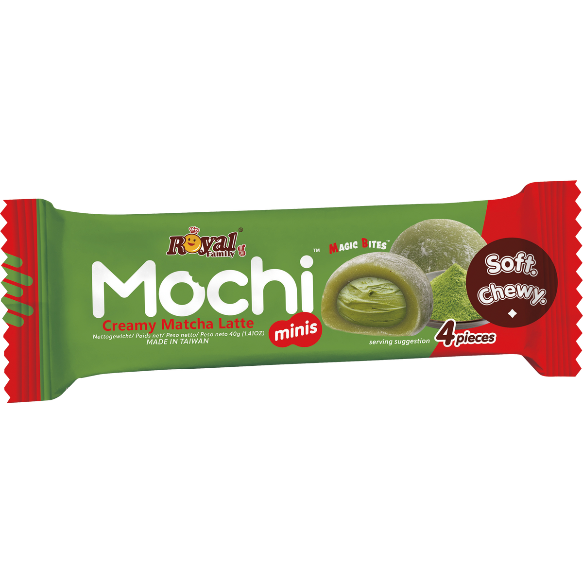 Royal Family Mochi Minis Creamy Matcha Latte - Snack Pack