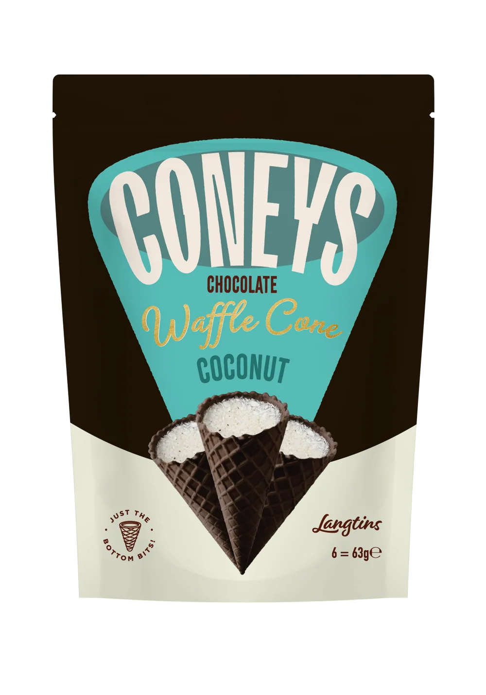 Coneys Chocolate Coconut Waffle Cones