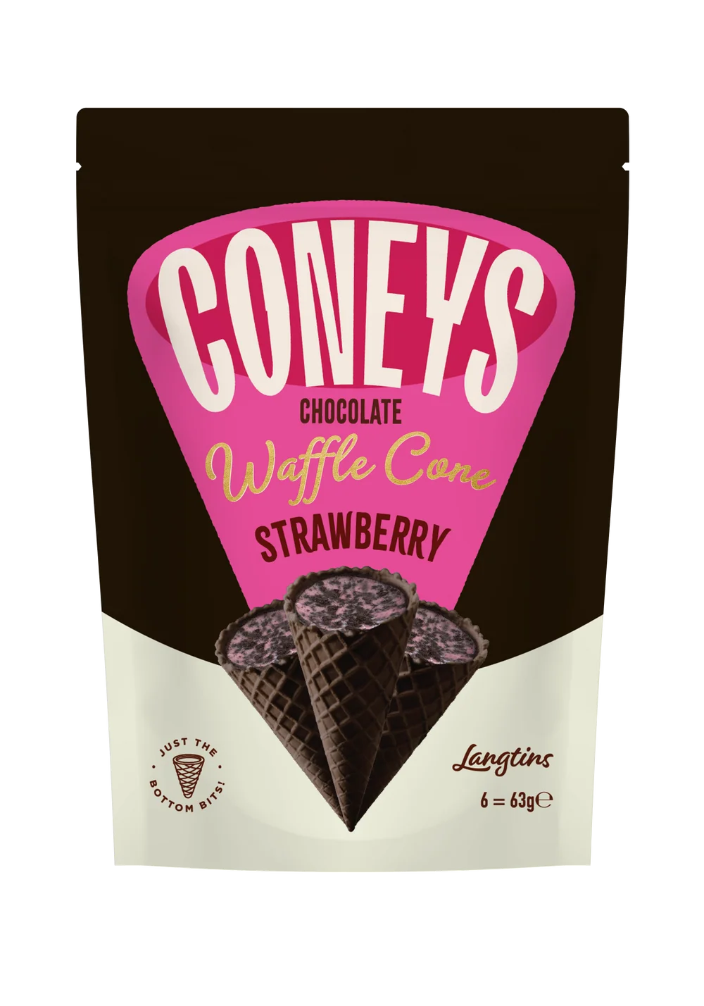 Coneys Chocolate Strawberry Waffle Cones