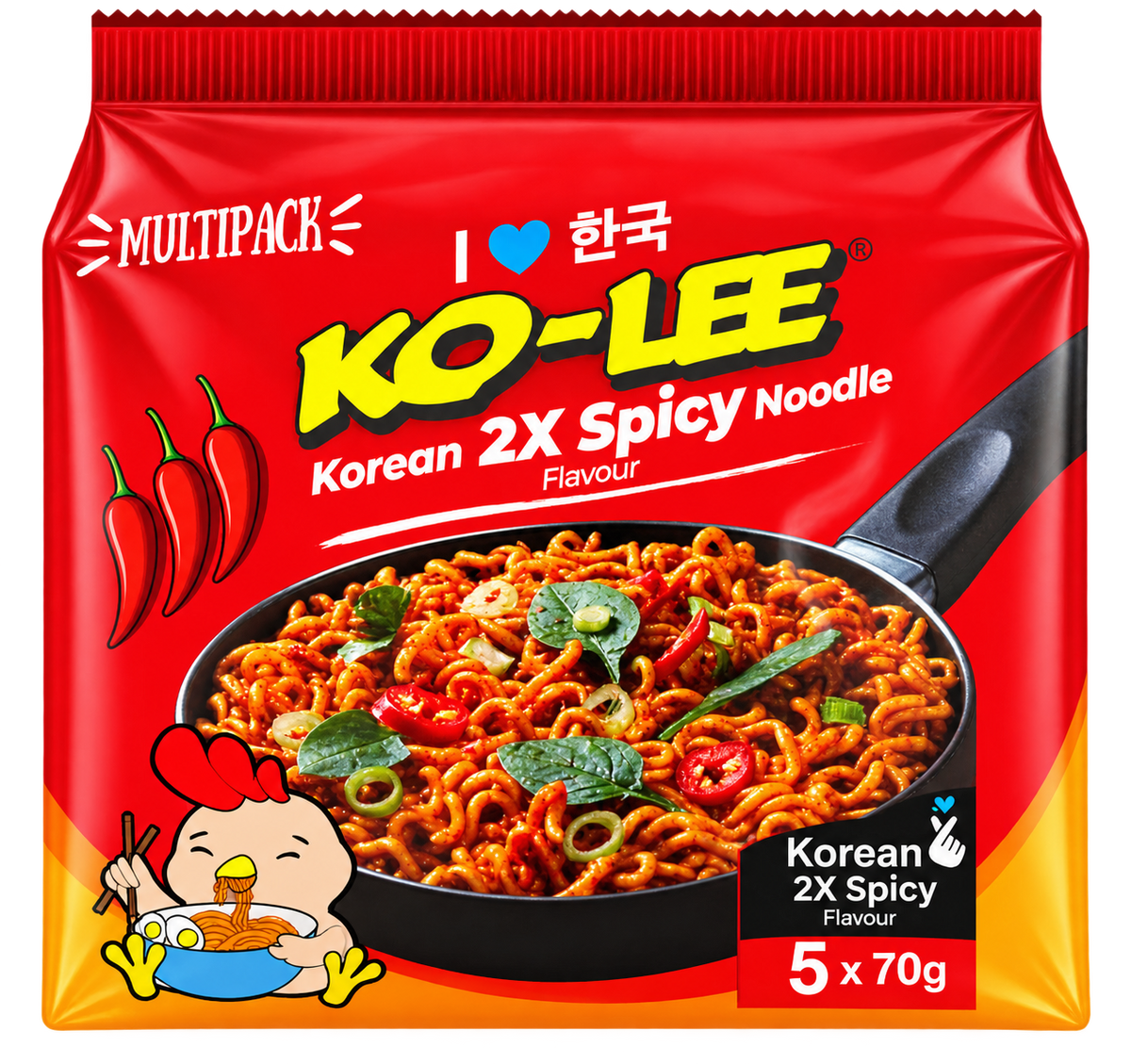 Ko-Lee Korean 2x Spicy Multipack