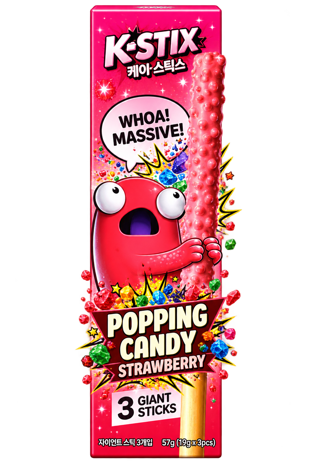 K-Stix Popping Candy Strawberry