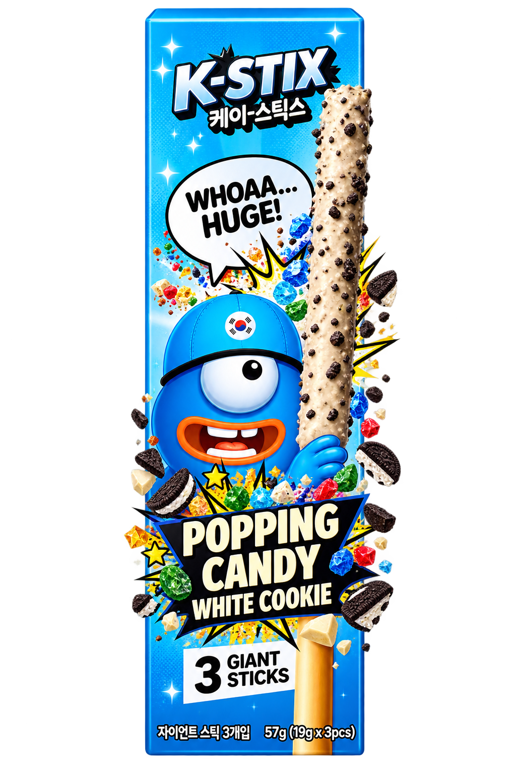 K-Stix Popping Candy White Cookie